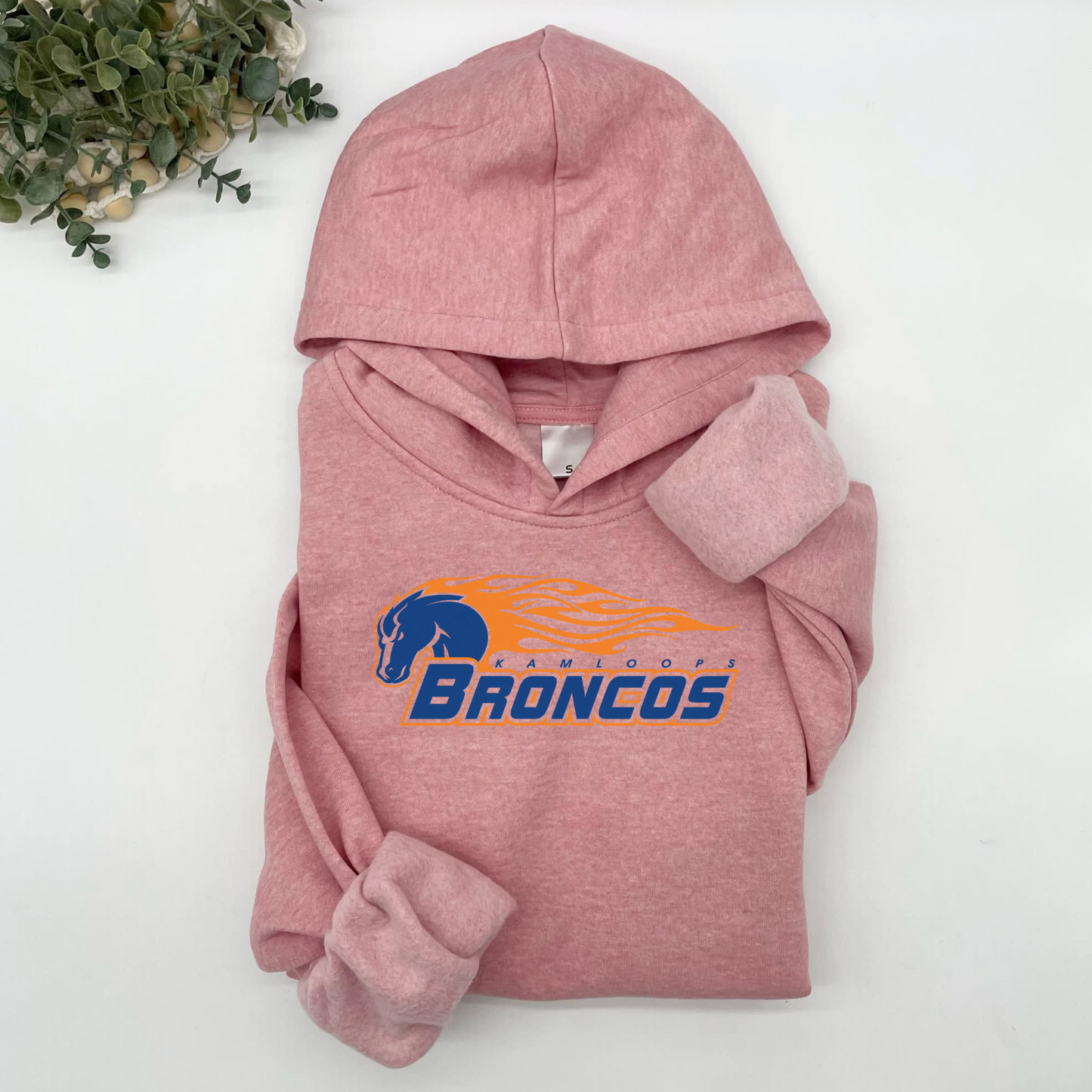 Traditional Broncos Logo Plush Hoodie or Crew