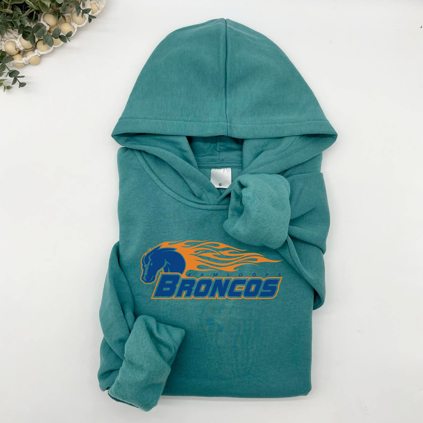 Traditional Broncos Logo Plush Hoodie or Crew