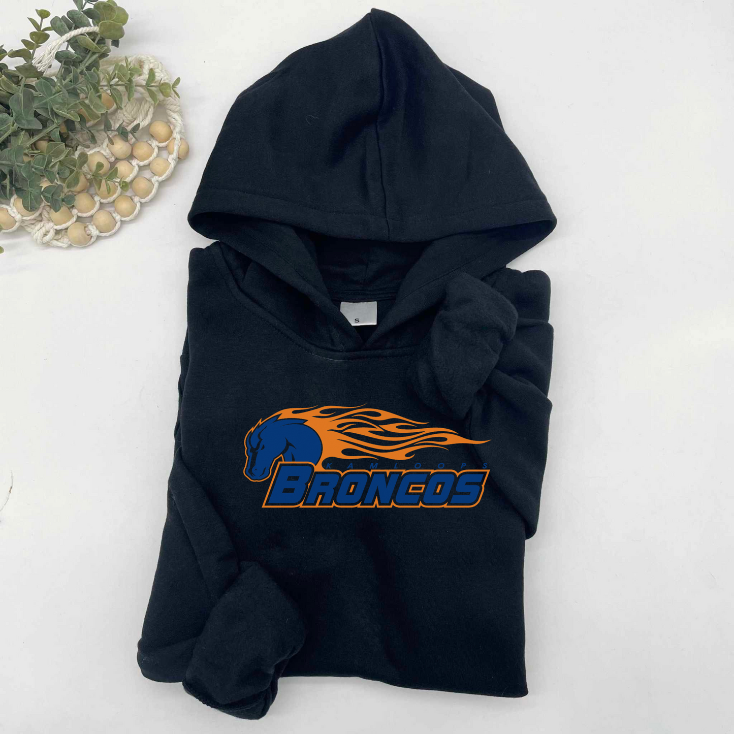 Traditional Broncos Logo Plush Hoodie or Crew