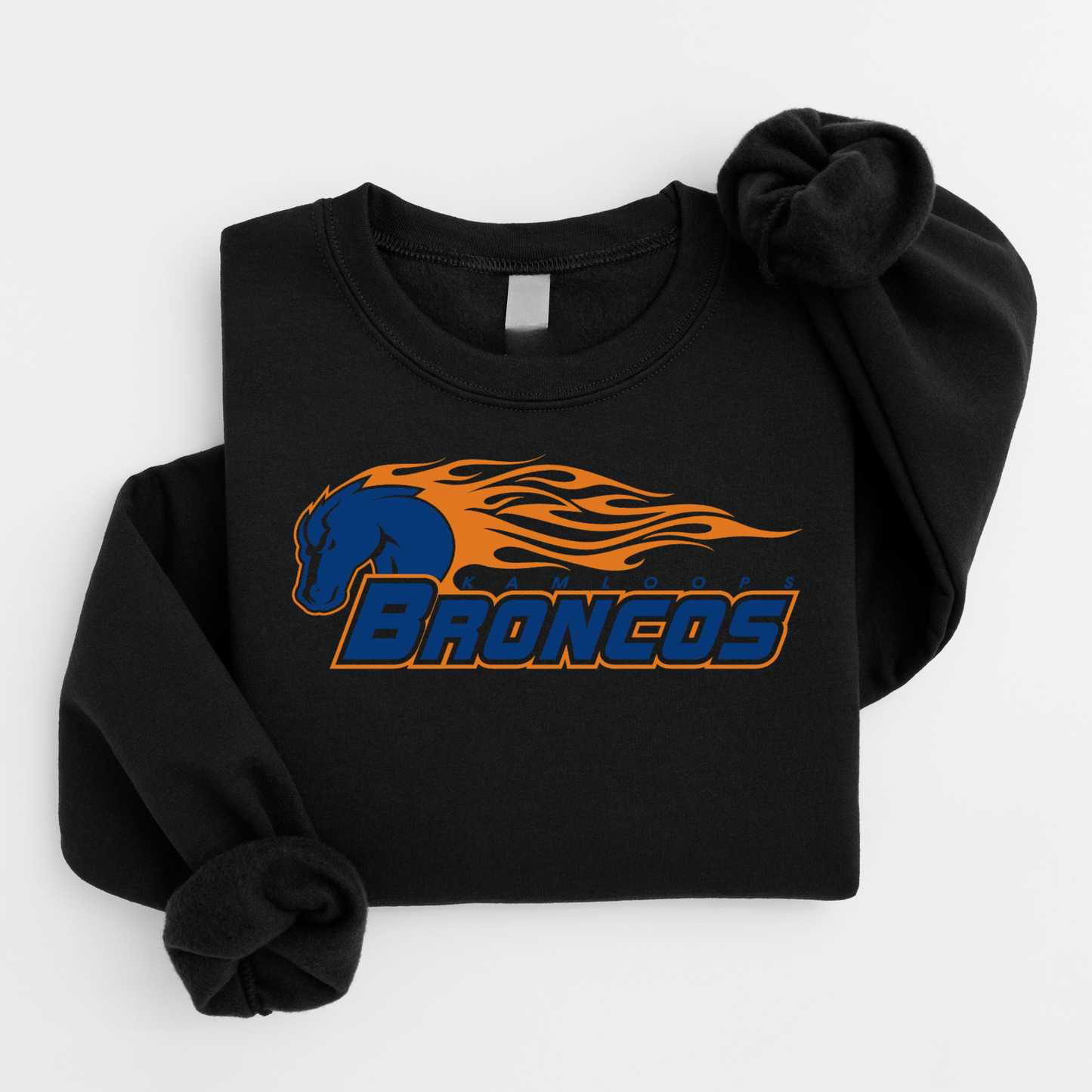Traditional Broncos Logo Plush Hoodie or Crew