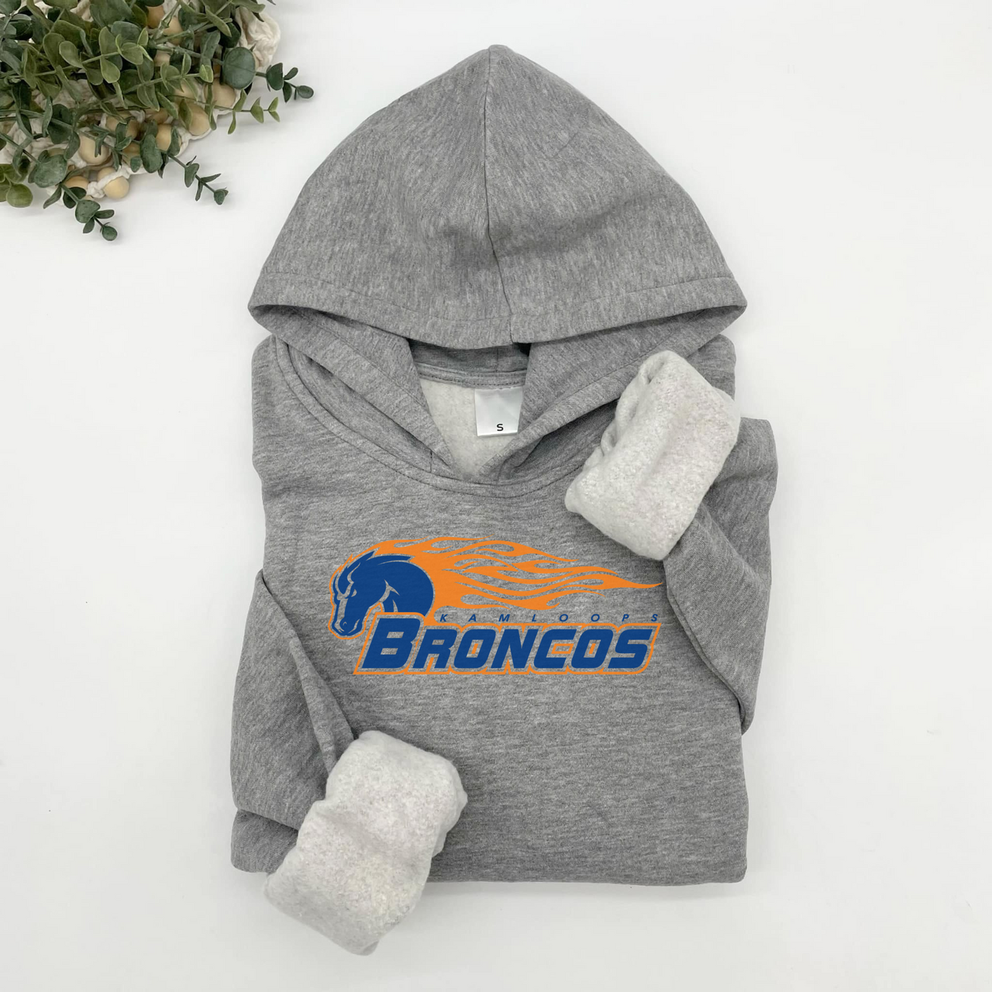 Traditional Broncos Logo Plush Hoodie or Crew
