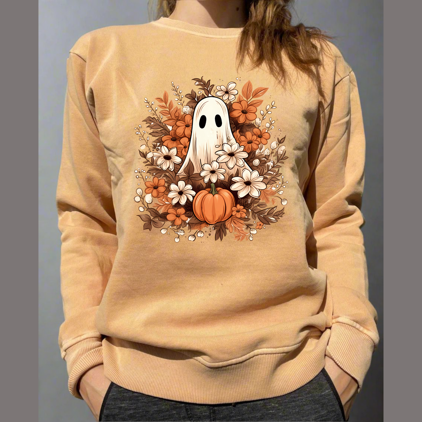 Fall Floral Ghost Sweatshirt