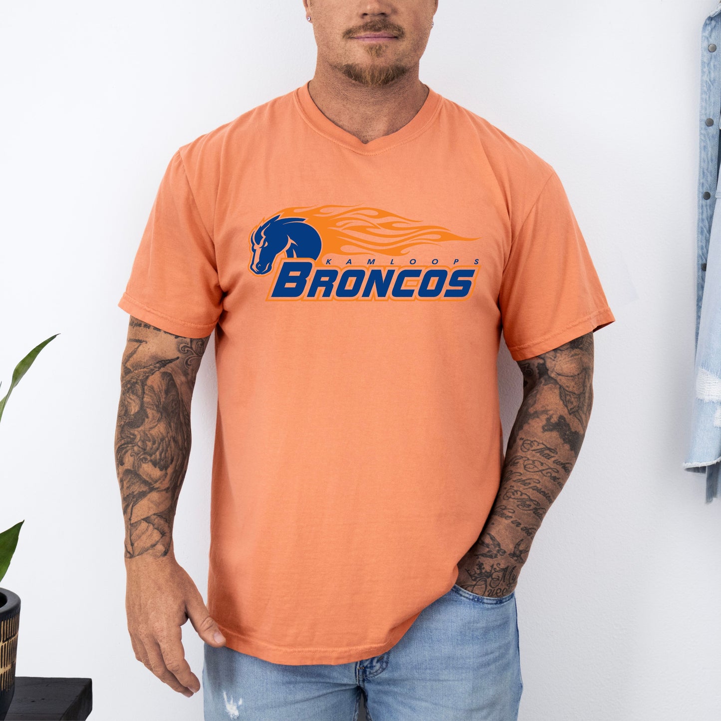 Traditional Broncos Logo Sun Washed Collection π 100% Pigment Dyed Cotton Tees