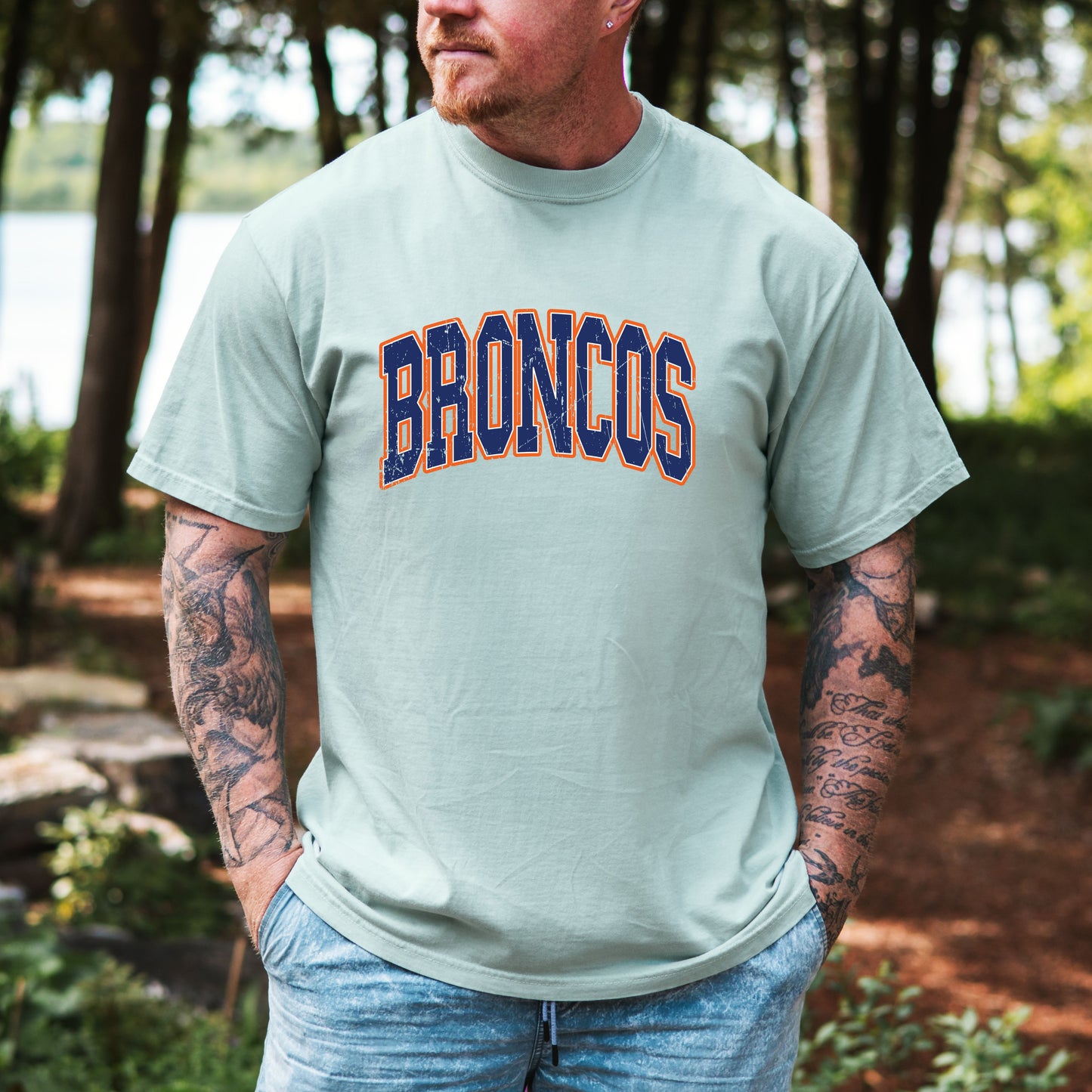 Broncos College Sun Washed Collection π 100% Pigment Dyed Cotton Tees