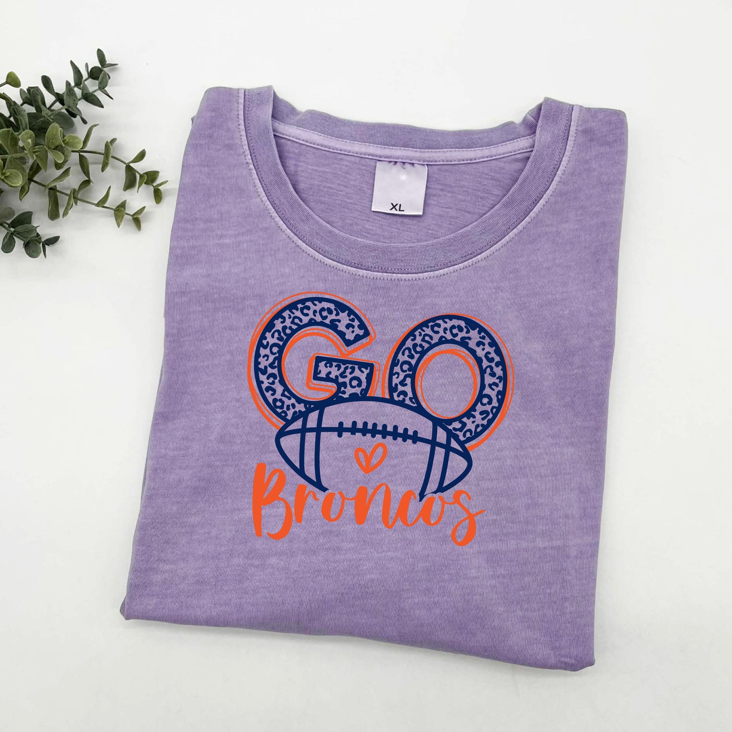 Go Broncos Heart Sun Washed Collection π 100% Pigment Dyed Cotton Tees