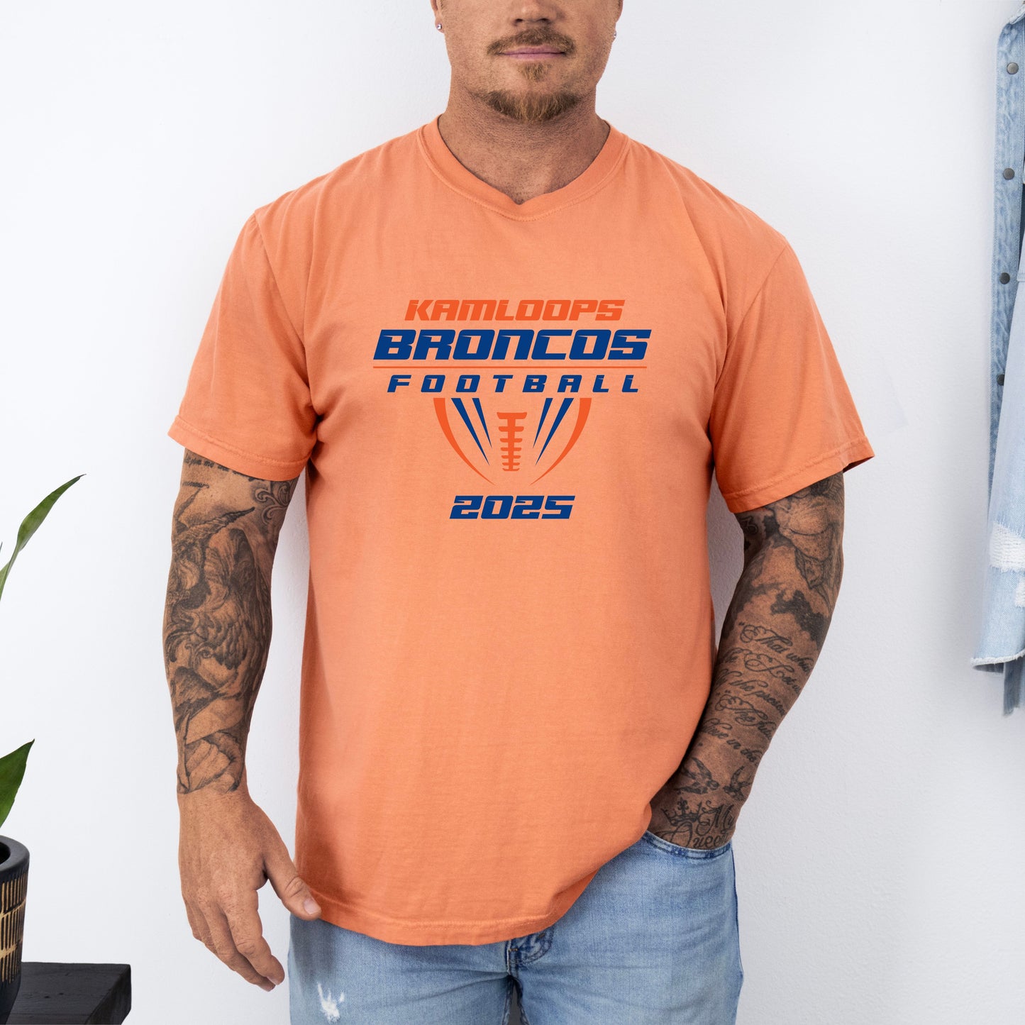 Kamloops Broncos Football 2025 Sun Washed Collection π 100% Pigment Dyed Cotton Tees