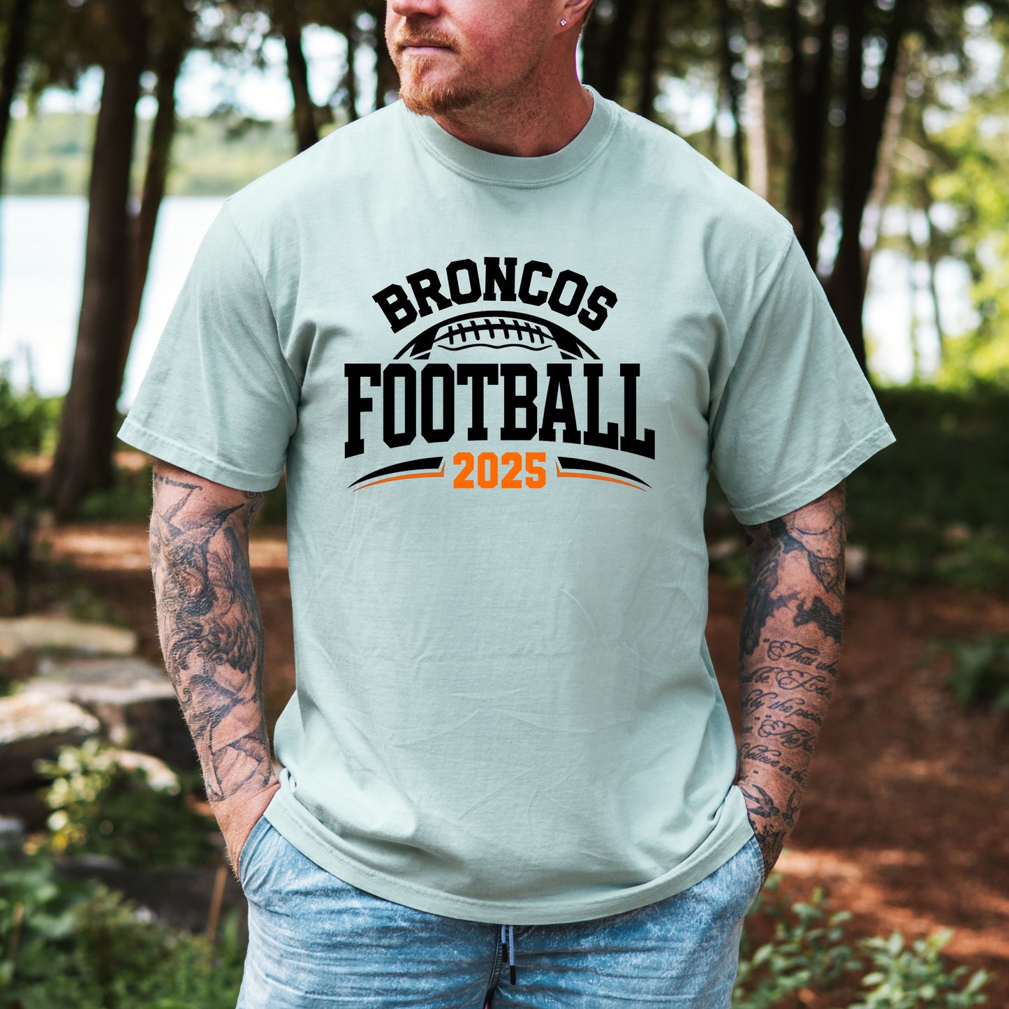 Broncos Football 2025 Sun Washed Collection π 100% Pigment Dyed Cotton Tees