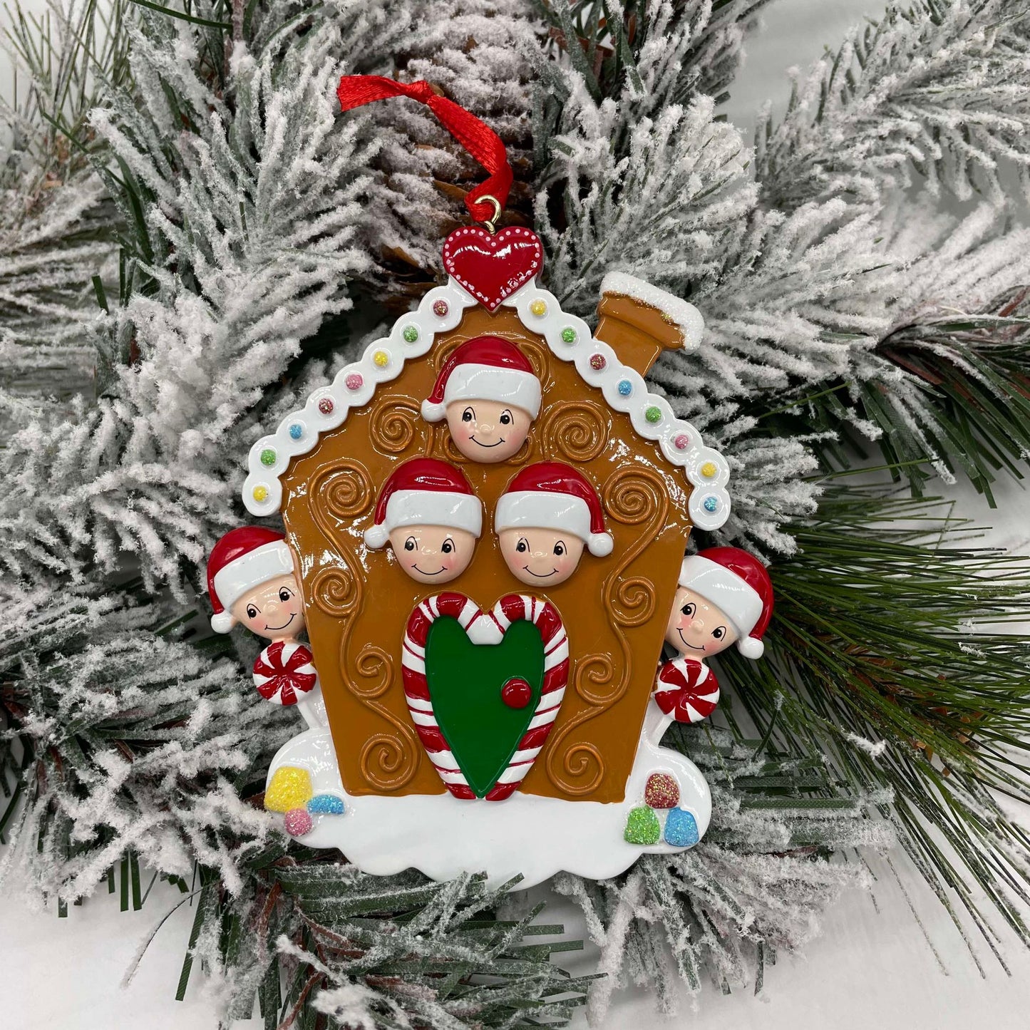 Personalized Gingerbread House Family Ornament