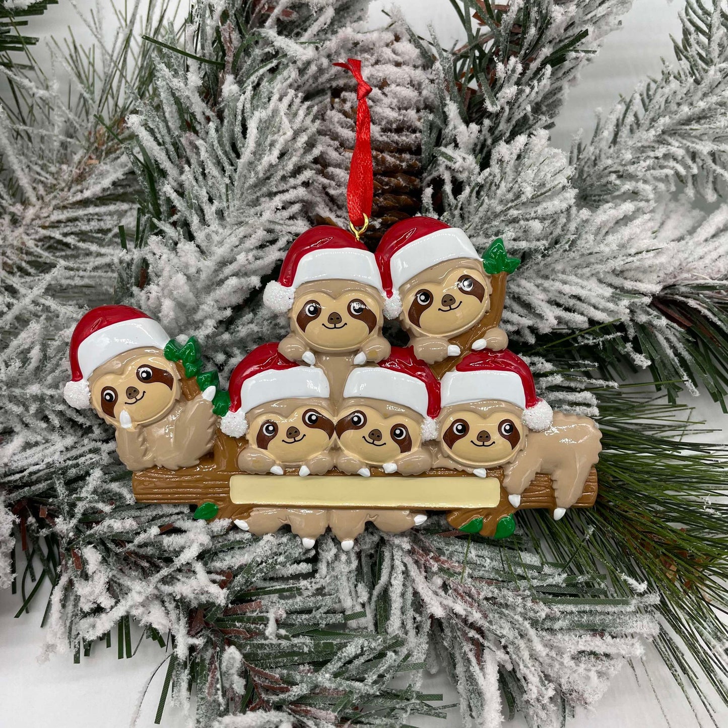 Personalized Sloth Family Ornament