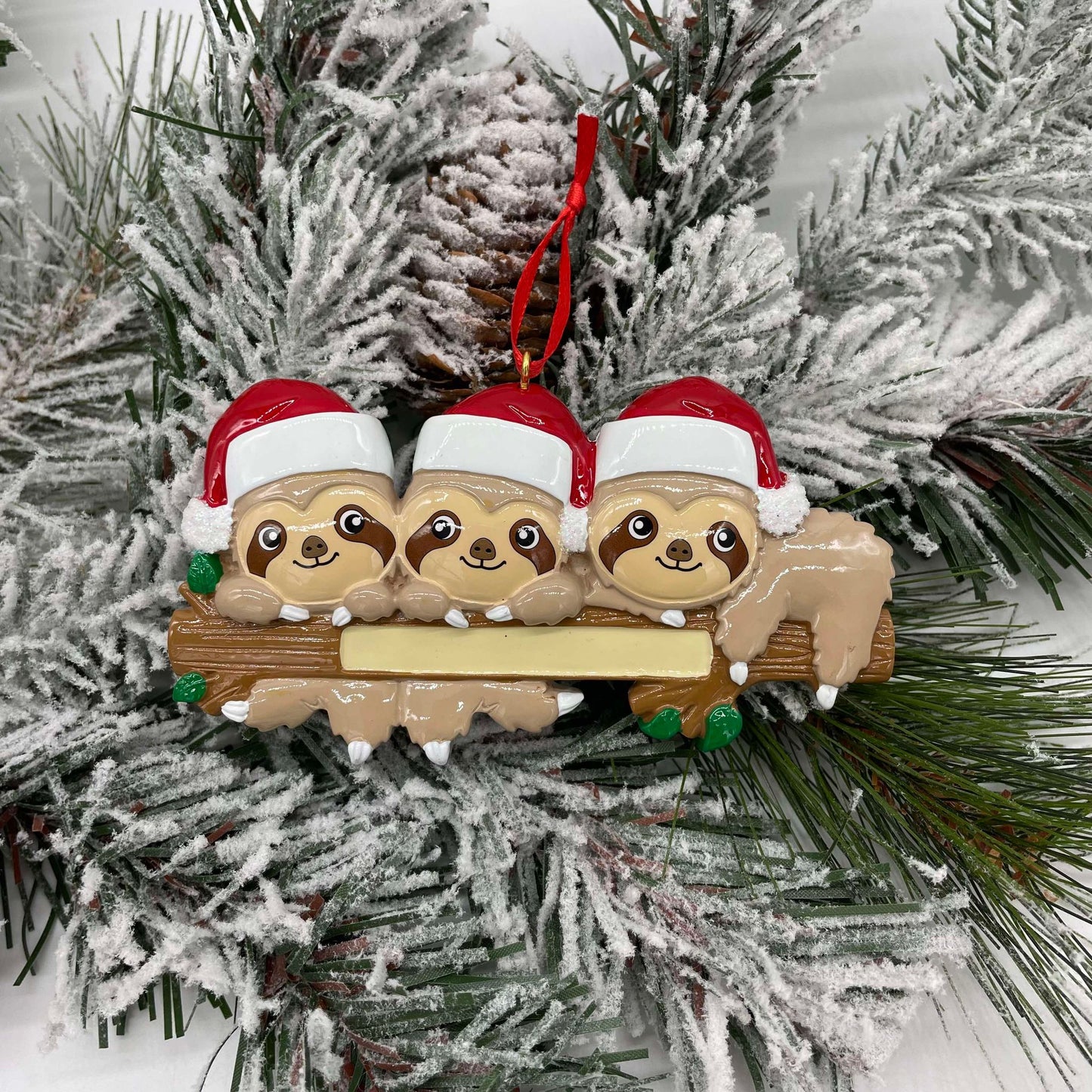Personalized Sloth Family Ornament