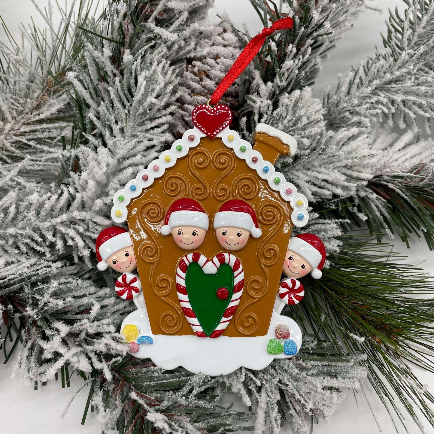 Personalized Gingerbread House Family Ornament