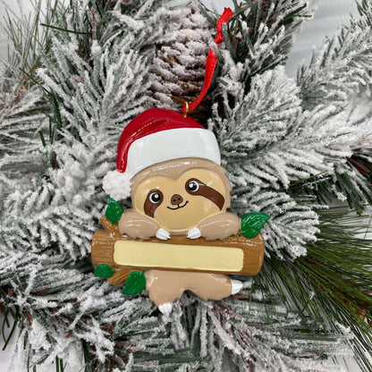 Personalized Sloth Family Ornament