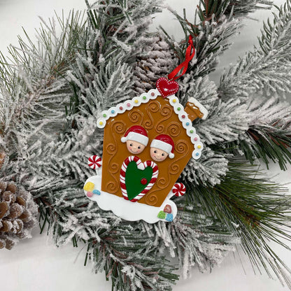 Personalized Gingerbread House Family Ornament