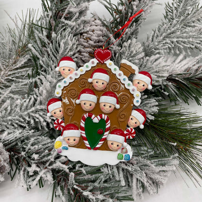 Personalized Gingerbread House Family Ornament
