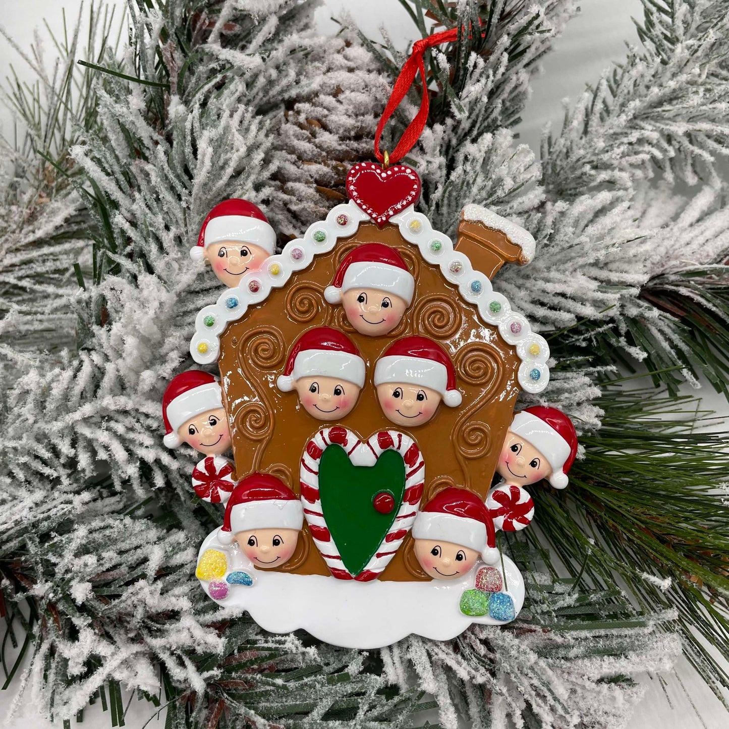 Personalized Gingerbread House Family Ornament
