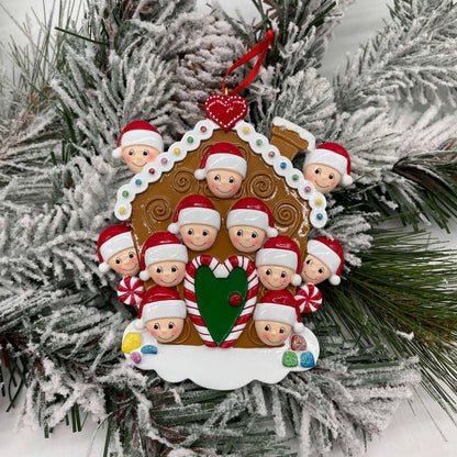 Personalized Gingerbread House Family Ornament