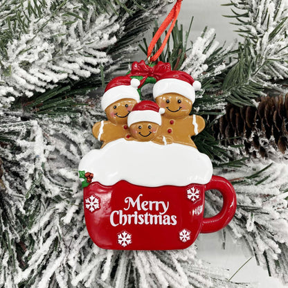 Personalized Gingerbread Cocoa Family Ornament
