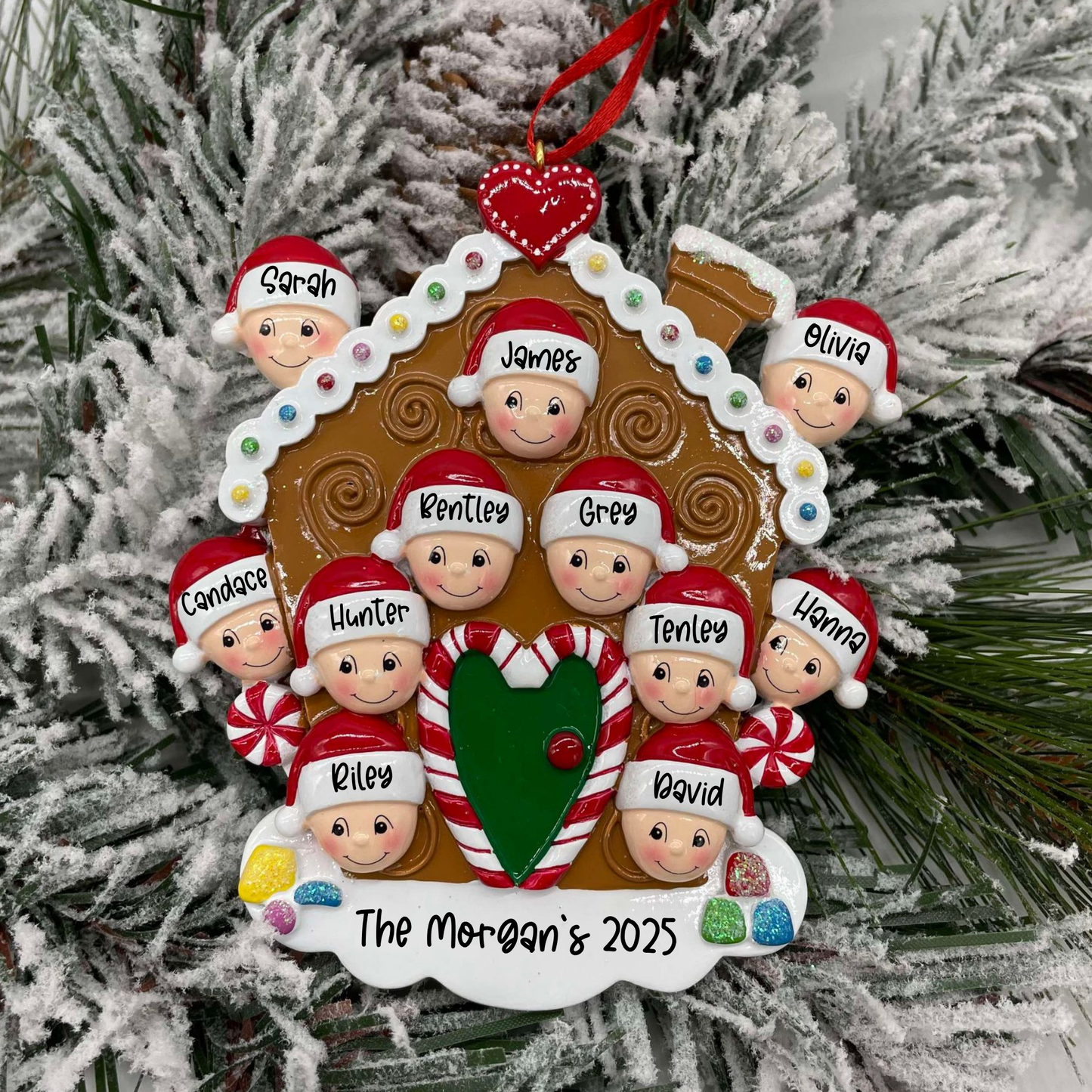 Personalized Gingerbread House Family Ornament