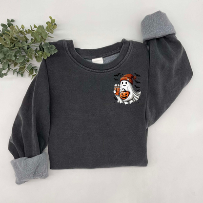 Cute Ghost Pocket Sweatshirt