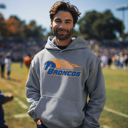 Traditional Broncos Logo Plush Hoodie or Crew