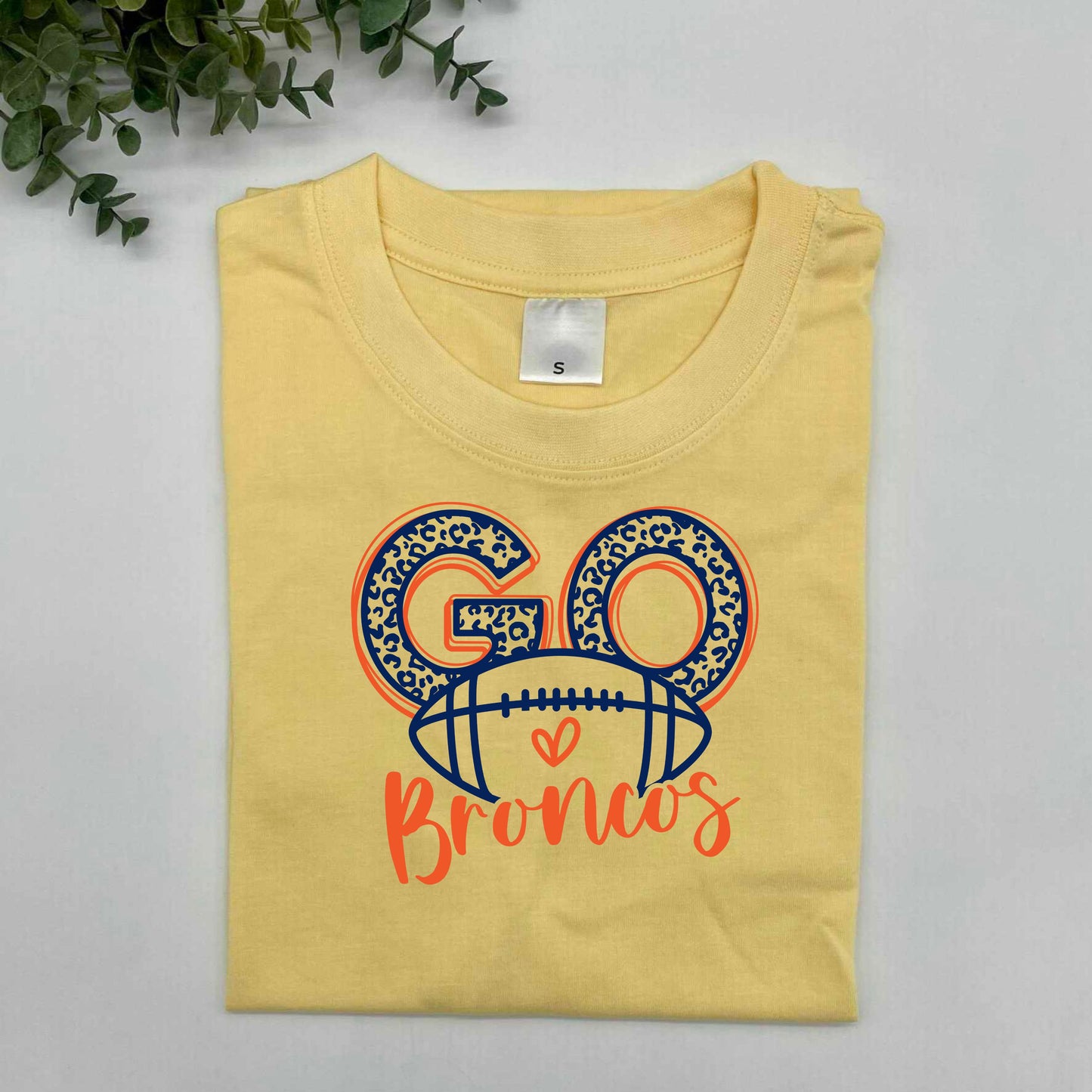 Go Broncos Heart Tri Blend Adult Tee