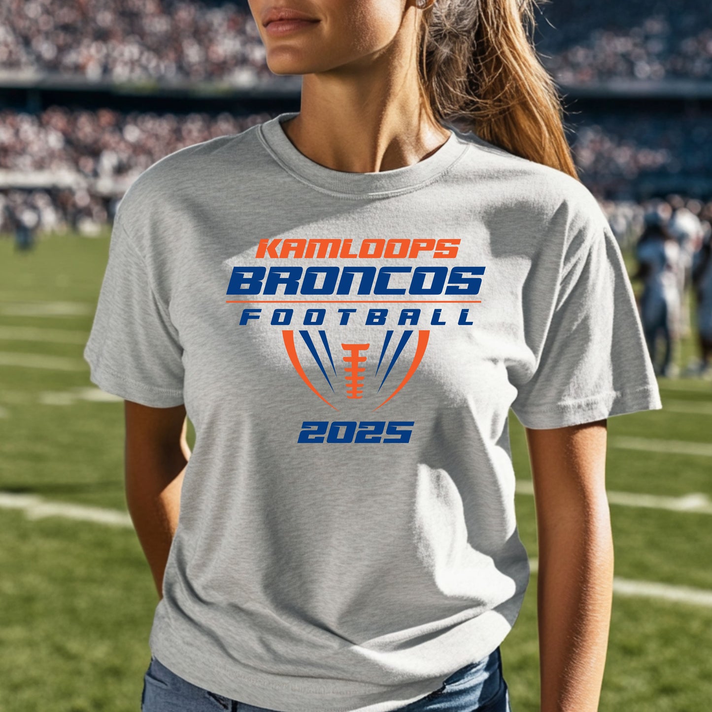 Kamloops Broncos Football 2025 Tri Blend Adult Tee