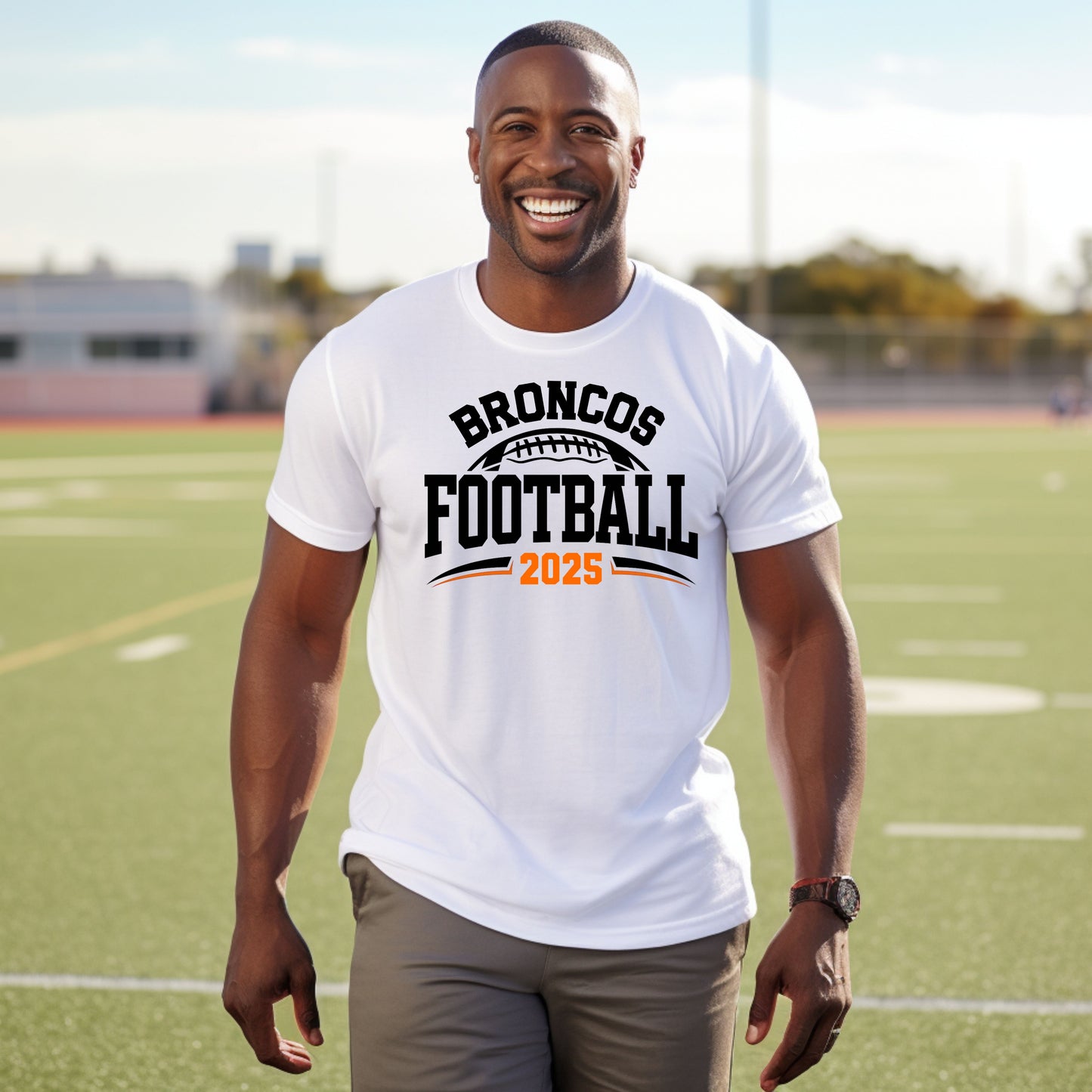 Broncos Football 2025 Tri Blend Adult Tee