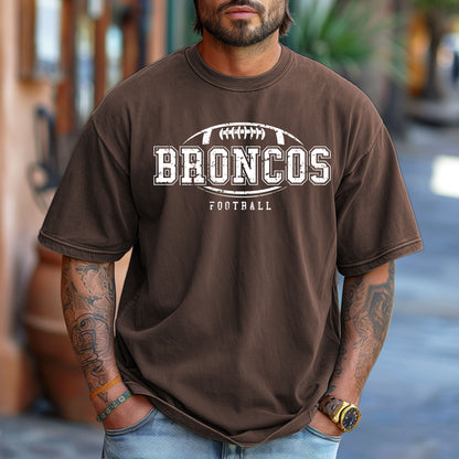 Distressed Broncos Logo Sun Washed Collection 🌞 100% Pigment Dyed Cotton Tees