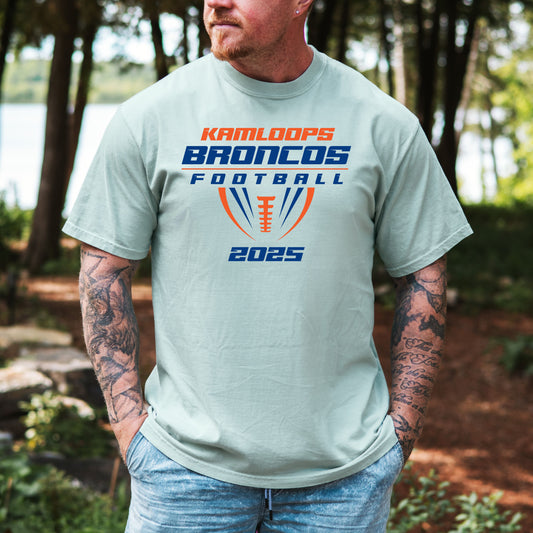 Kamloops Broncos Football 2025 Sun Washed Collection 🌞 100% Pigment Dyed Cotton Tees