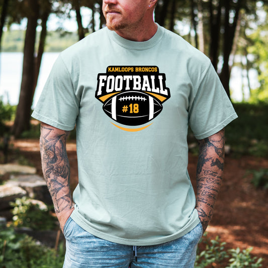Broncos with Number  Sun Washed Collection 🌞 100% Pigment Dyed Cotton Tees