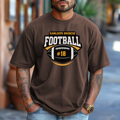 Broncos with Number  Sun Washed Collection 🌞 100% Pigment Dyed Cotton Tees