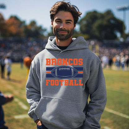 Broncos Football Plush Hoodie or Crew