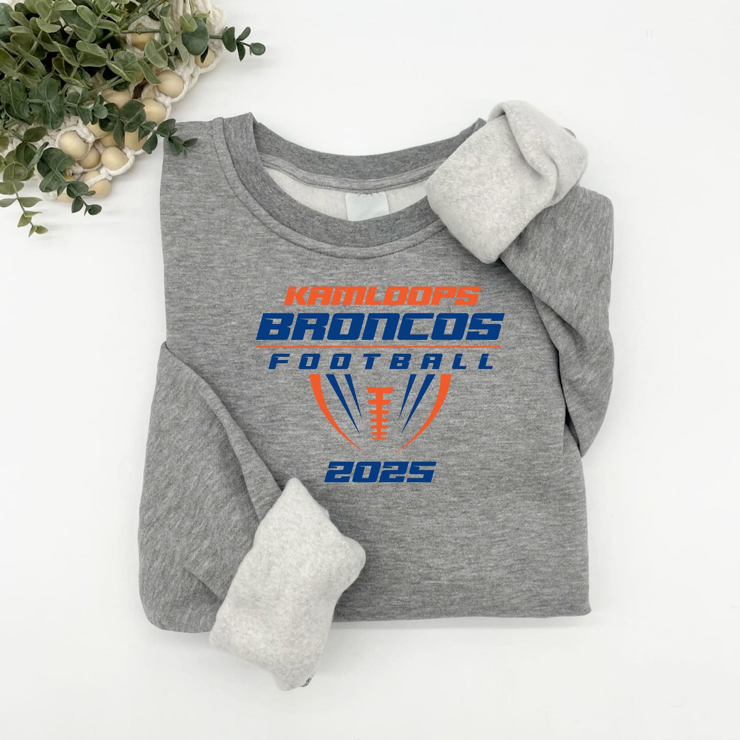 Kamloops Broncos Football 2025 Plush Hoodie or Crew