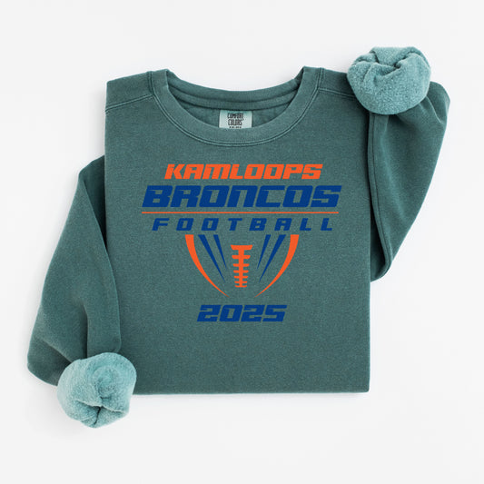 Kamloops Broncos Football 2025 Vintage Wash Hoodie or Crew