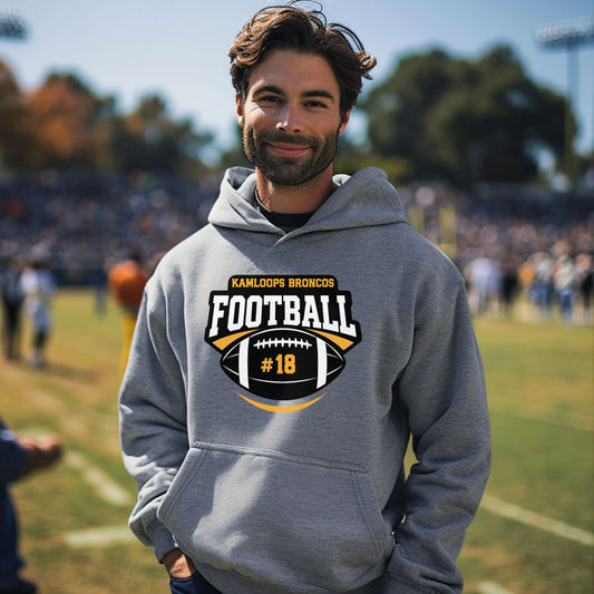 Broncos with Number Plush Hoodie or Crew