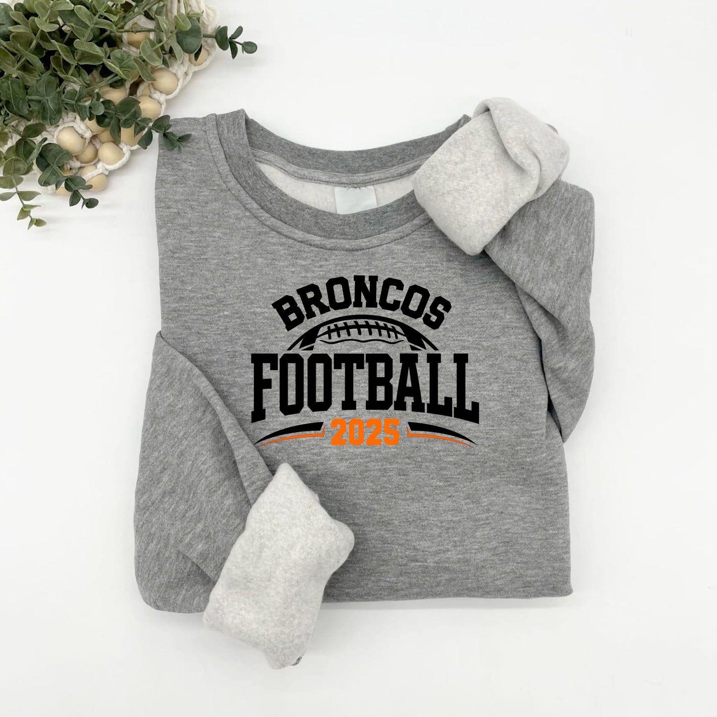 Broncos Football 2025 Plush Hoodie or Crew