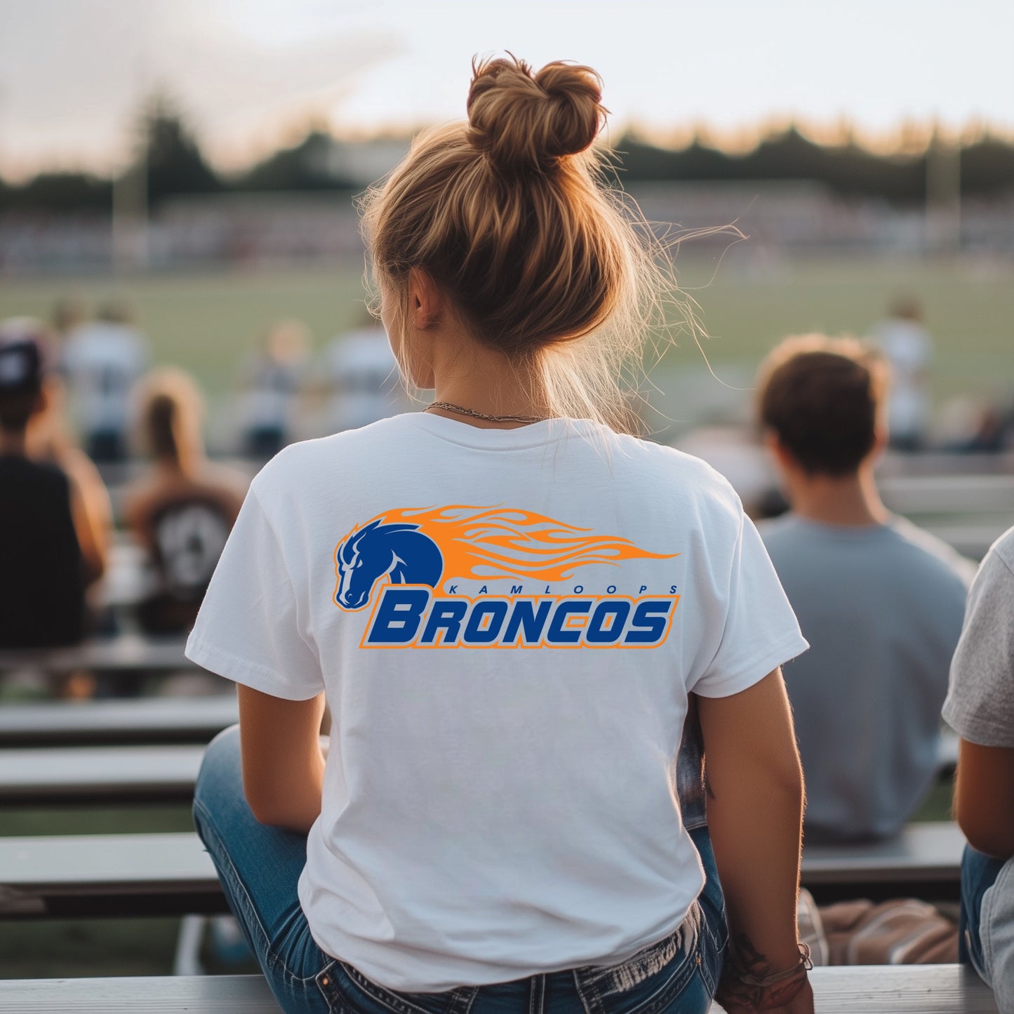 Traditional Broncos Logo Tri Blend Adult Tee