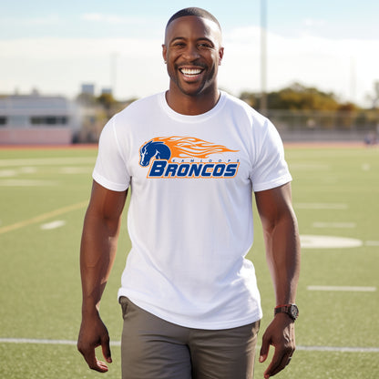 Traditional Broncos Logo Tri Blend Adult Tee