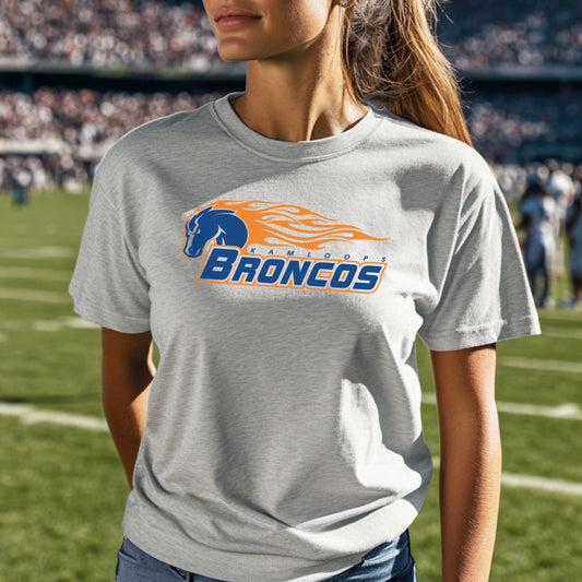 Traditional Broncos Logo Tri Blend Adult Tee