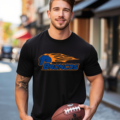 Traditional Broncos Logo Tri Blend Adult Tee