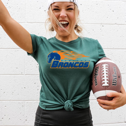 Traditional Broncos Logo Tri Blend Adult Tee