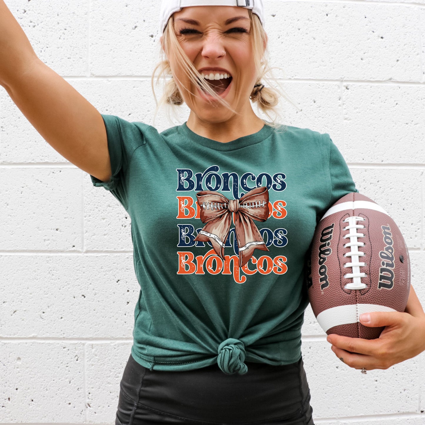 Broncos Bow Tri Blend Adult Tee