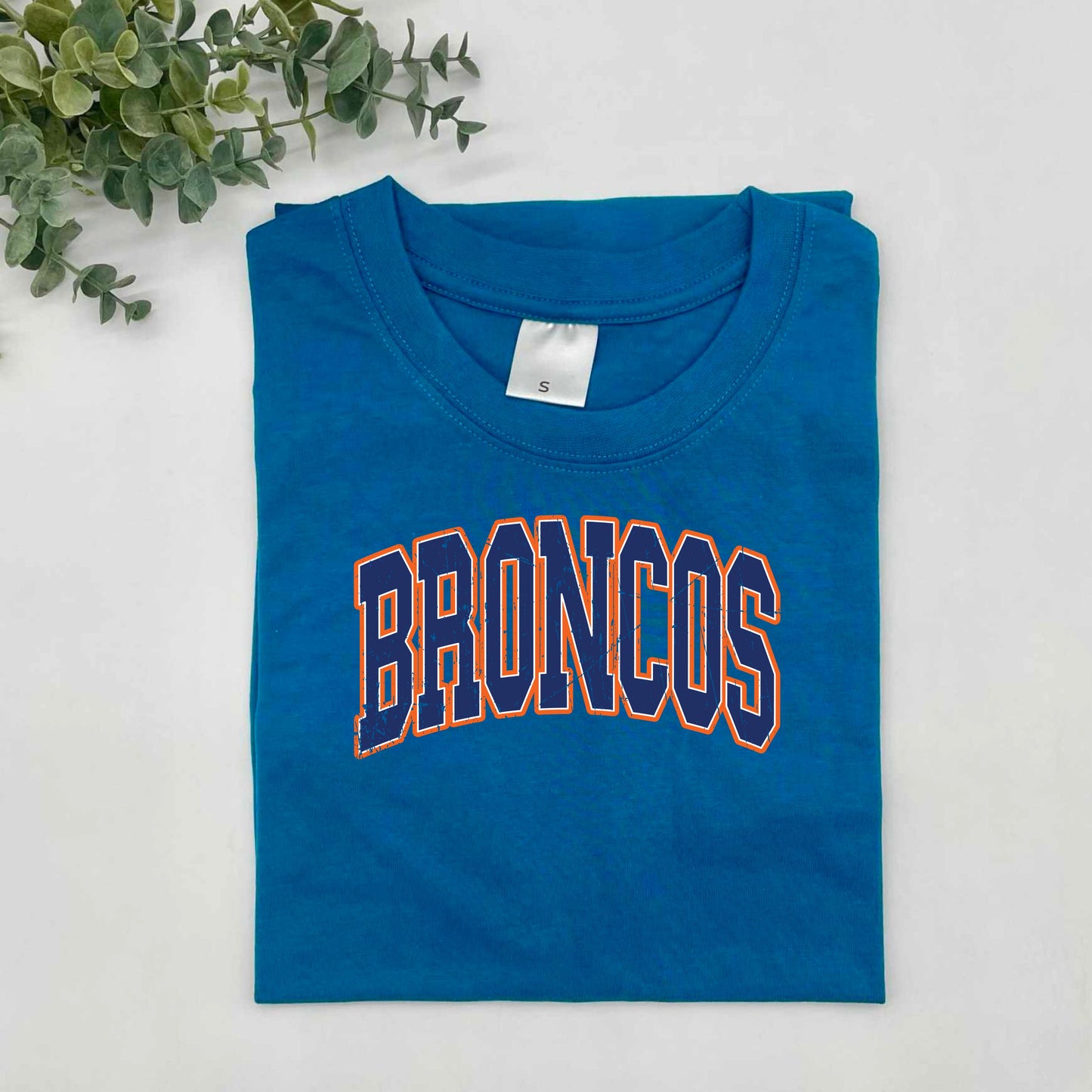 Broncos College Font Tri Blend Adult Tee