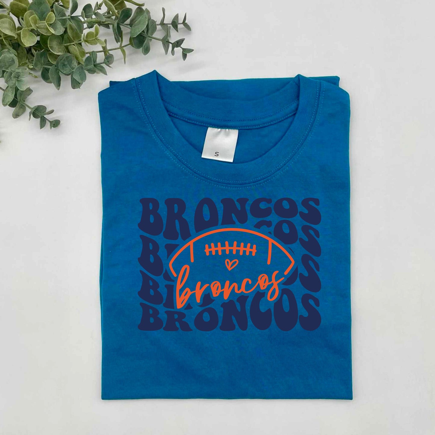 Broncos Groovy Repeat Tri Blend Adult Tee