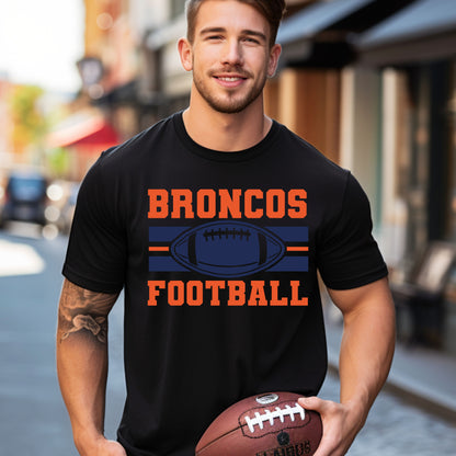 Broncos Football Tri Blend Adult Tee