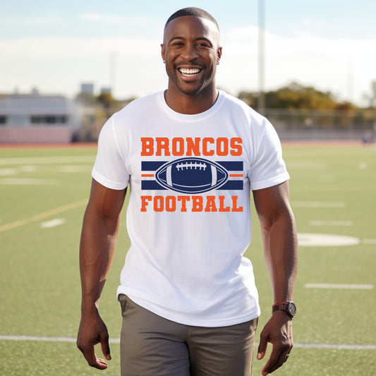 Broncos Football Tri Blend Adult Tee